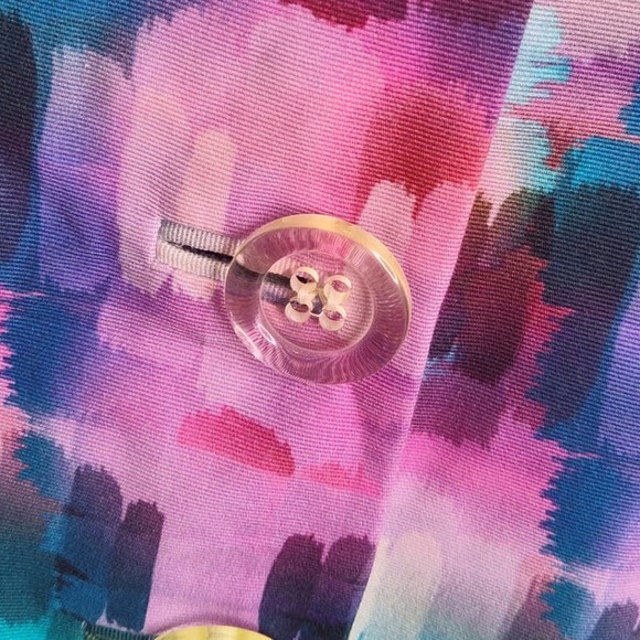 Lafayette 148 New York Rainbow Jewel Tone Colorful Cropped Blazer Fun Size 6 - Picture 4 of 8